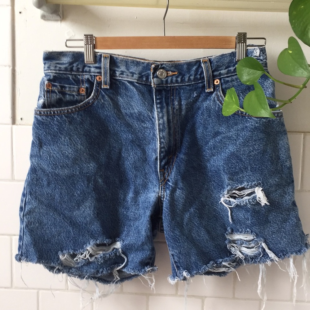 Vintage Levi cut off denim shorts